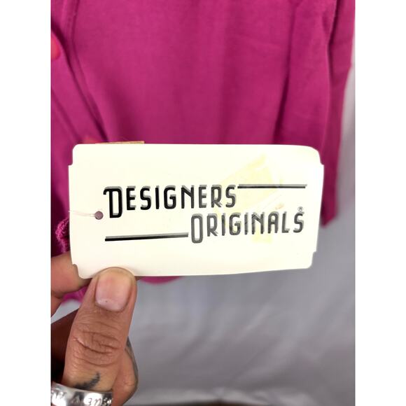 Vintage Designers Originals Women’s Large Pink Cardigan Sweater 1990's USA Made - Picture 7 of 9